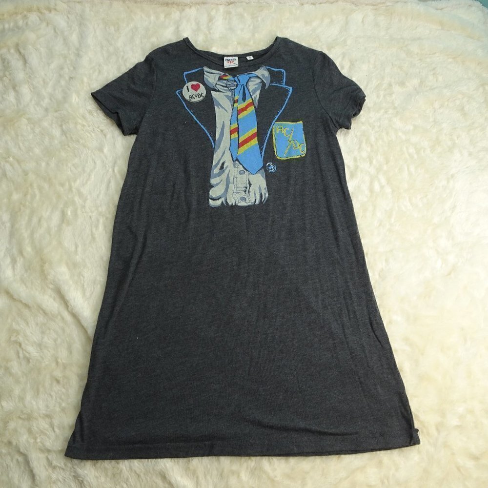 Junkfood AC/DC Long Black Shirt Size Medium